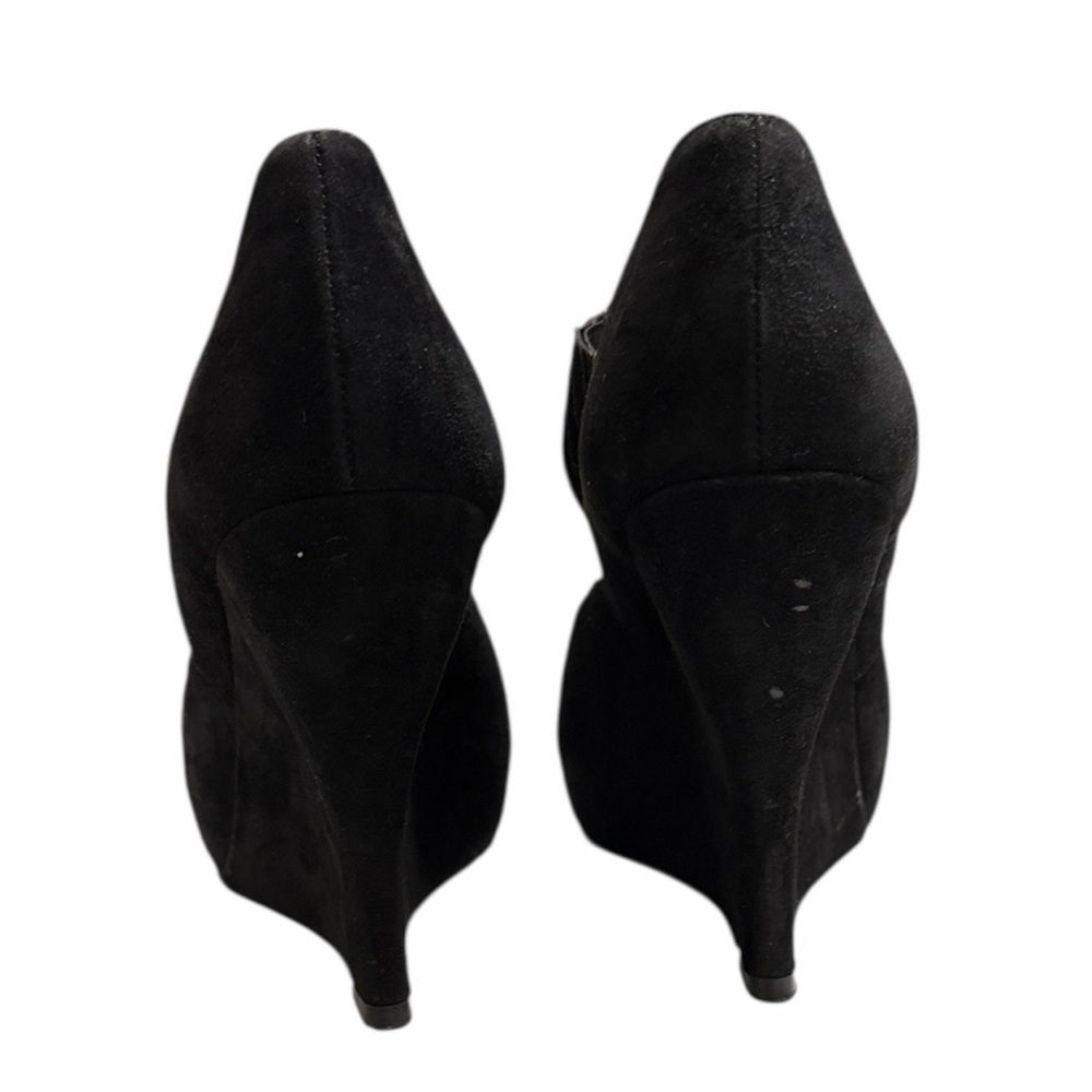 Marni Black Suede Mary Jane Wedge Heels Size 37 - Picture 7 of 10